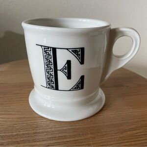 Anthropology Monogram Alphabet Initial Mug “E”